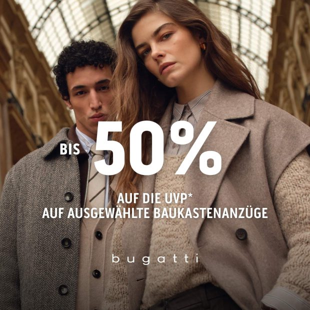Bugatti 50% auf die UVP auf ausgewählte Baukastenanzüge (A)