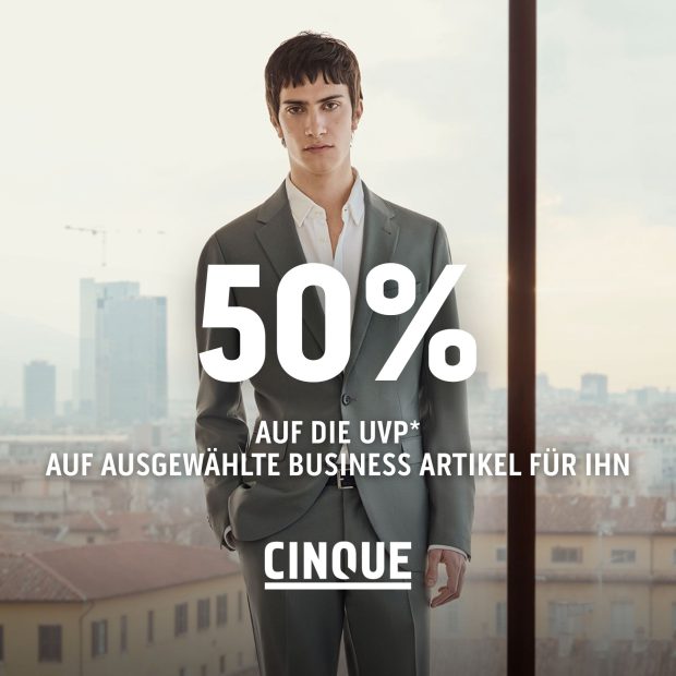 Cinque 50% auf die UVP auf ausgewählte Business Artikel (A)