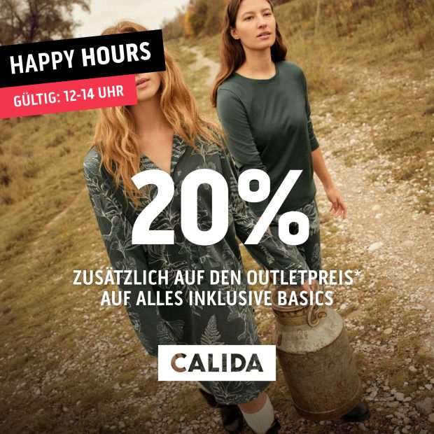 Calida 20% zusätzlich auf alles-Happy Hours (A)
