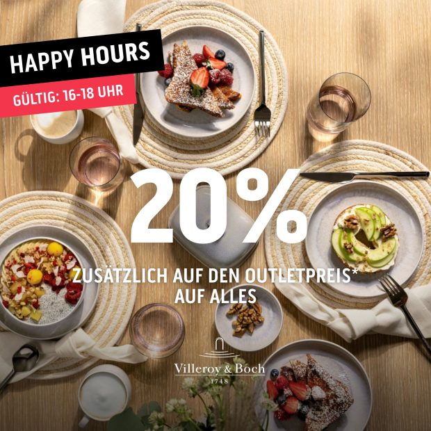 Villeroy & Boch 20% zusätzlich auf alles-Happy Hours (A)