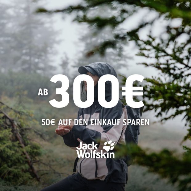 Jack Wolfskin 50€ Rabatt ab 300€ (A)