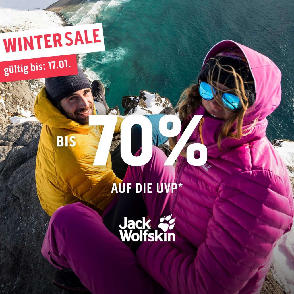 Jack Wolfskin bis 70% auf die UVP
