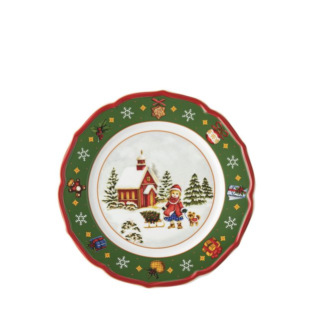 Weihnachtsteller mit Wintermotiv, 22cm