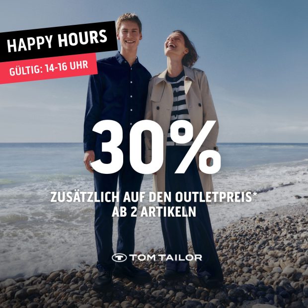 Tom Tailor 30% zusätzlich ab 2 Artikeln-Happy Hours (A)