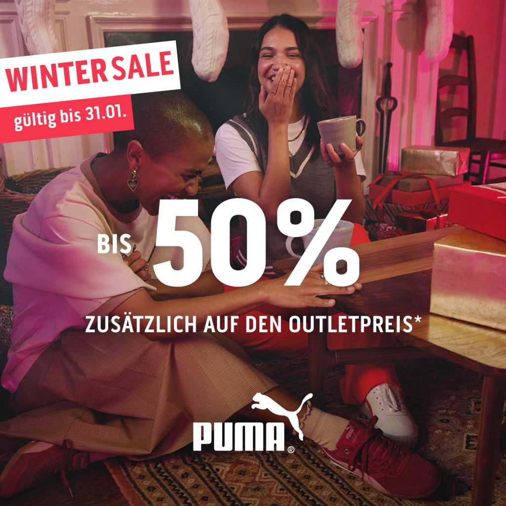Puma bis 50% zusätzlich auf den Outletpreis